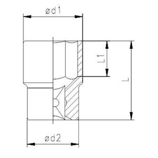 Elta 1115 1/2'' Lokma Anahtar 27 mm