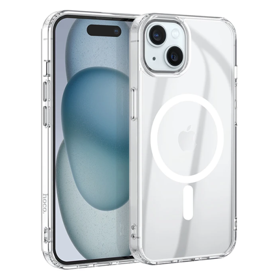 Hoco iPhone 15 Anti-Fall Darbe Önleyici Airbag Manyetik Magsafe Siliko