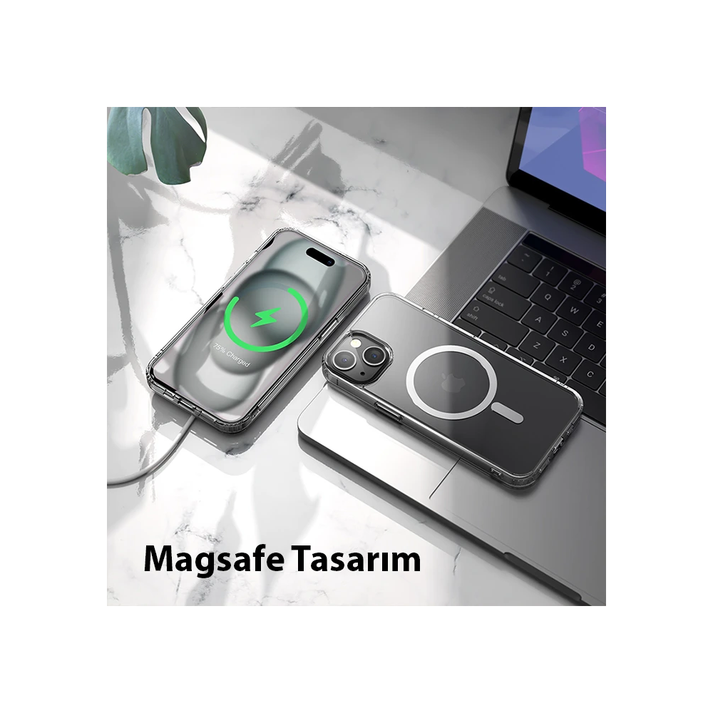 Hoco iPhone 15 Anti-Fall Darbe Önleyici Airbag Manyetik Magsafe Siliko