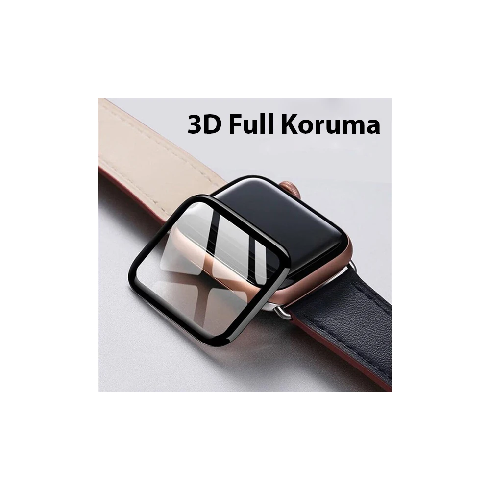 Apple Watch 7-8 41mm 3D PMMA Kavisli Full Cam Ekran Koruyucu PET