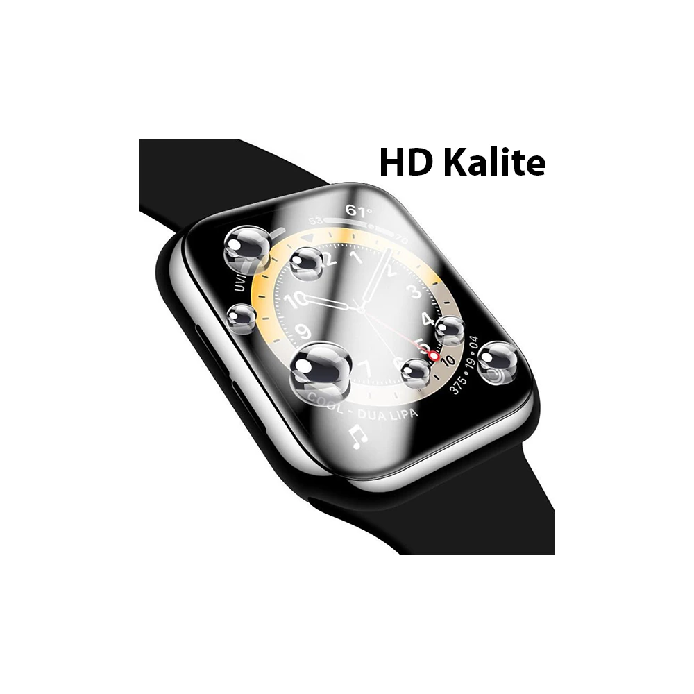 Apple Watch 7-8 41mm 3D PMMA Kavisli Full Cam Ekran Koruyucu PET