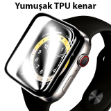 Apple Watch 7-8 41mm 3D PMMA Kavisli Full Cam Ekran Koruyucu PET
