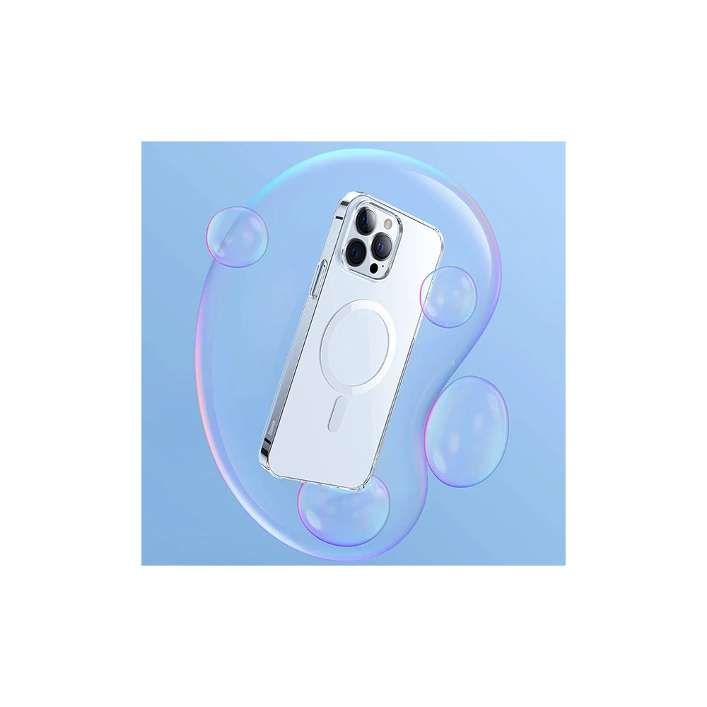 Baseus Crystal iPhone 12 Pro Max Kılıf Magsafe Uyumlu Manyetik Kılıf