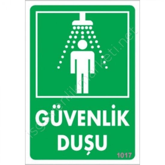 Güvenlik Duşu Uyarı Levhası 17,5x25 KOD:1017