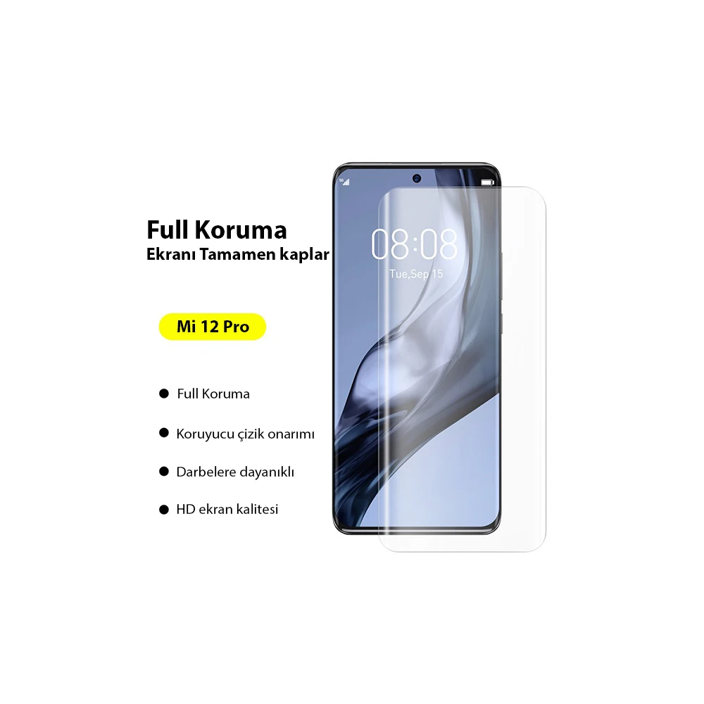Baseus Xiaomi Mi 12 Pro - 13 pro Ultra Kavisli Full Hidrojel Koruyucu 
