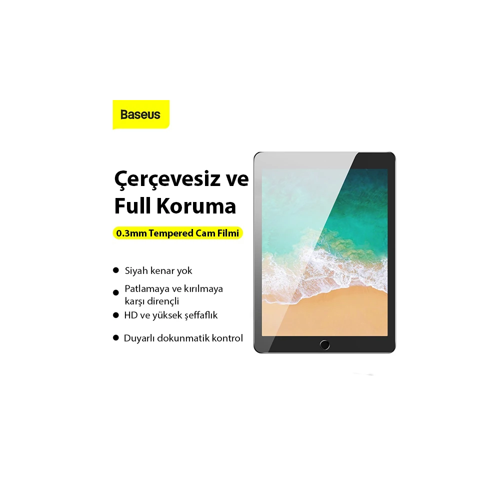 Baseus iPad 9.7 2018 / 2017 / Pro 9.7 / Air 2 / Air Tempered Cam Ekran