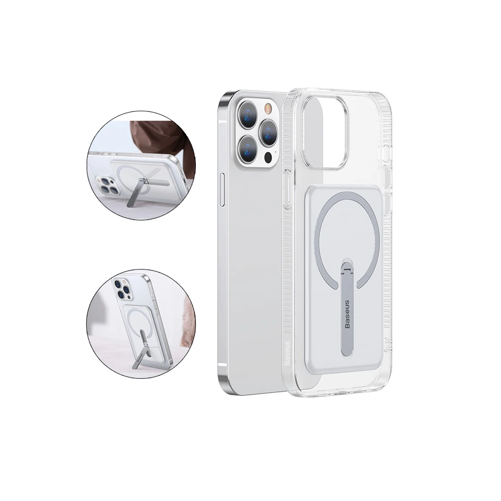 Baseus iPhone 13 Pro Max 6.7 Manyetik Magsafe Standlı Silikon Kılıf