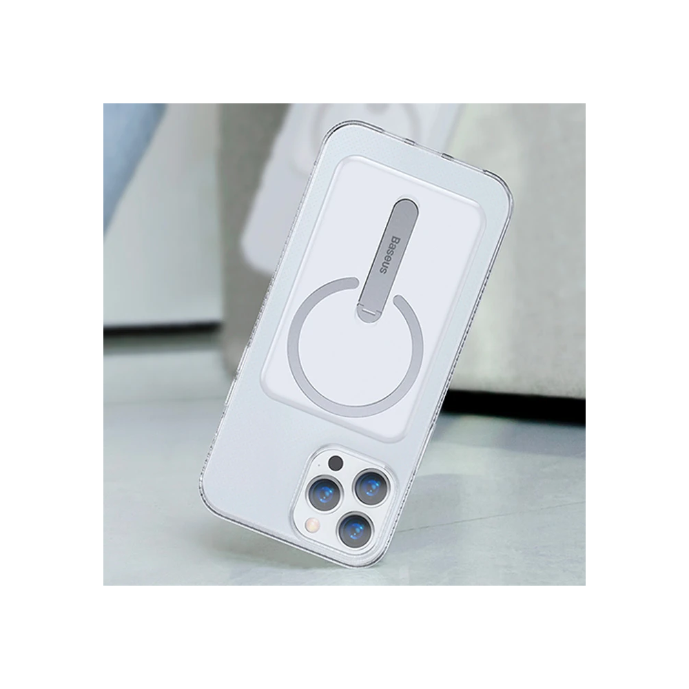 Baseus iPhone 13 Pro Max 6.7 Manyetik Magsafe Standlı Silikon Kılıf
