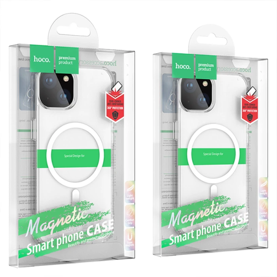Hoco iPhone 15 Plus Anti-Fall Darbe Önleyici Airbag Manyetik Magsafe S