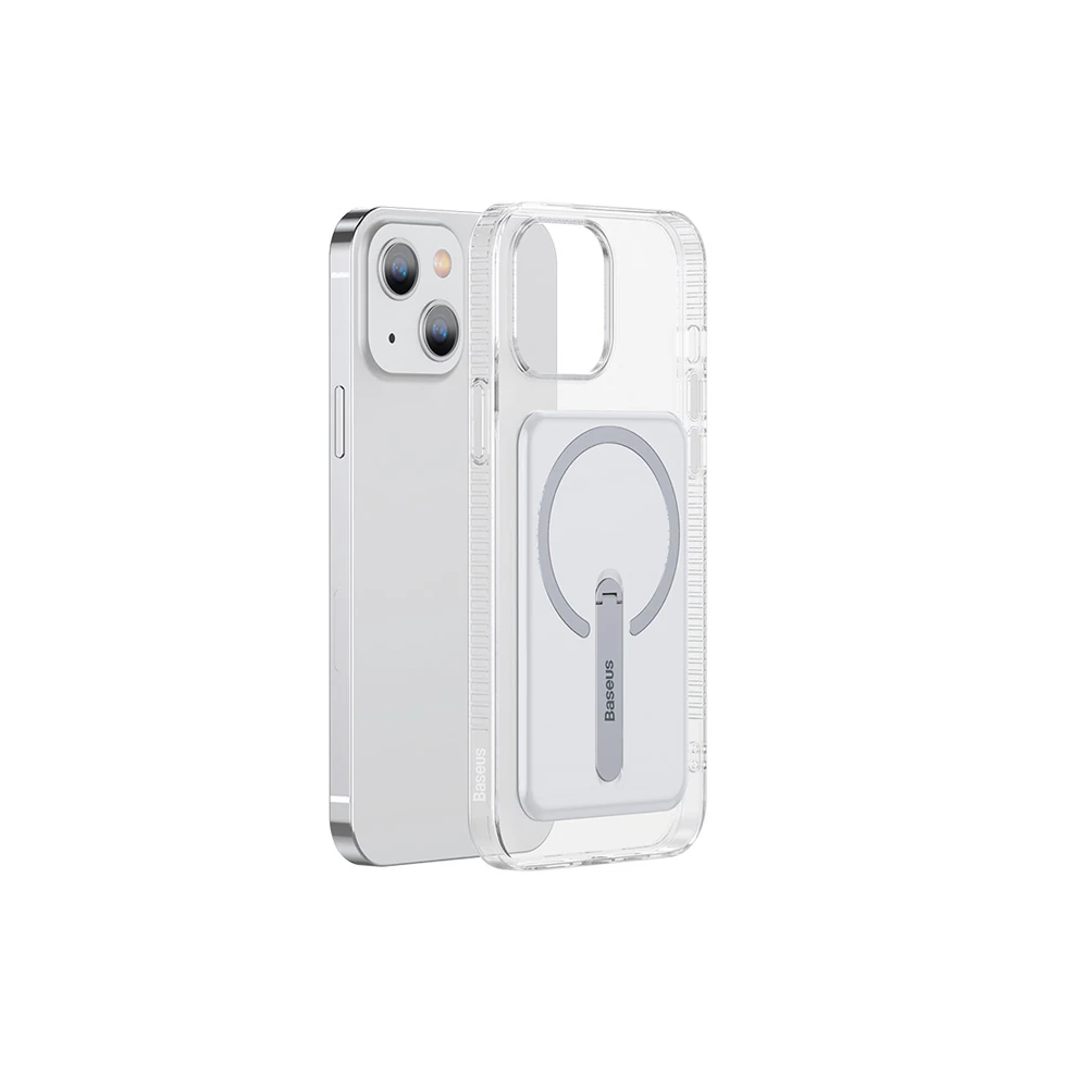 Baseus iPhone 13 6.1inç Manyetik Magsafe Standlı Silikon Kılıf