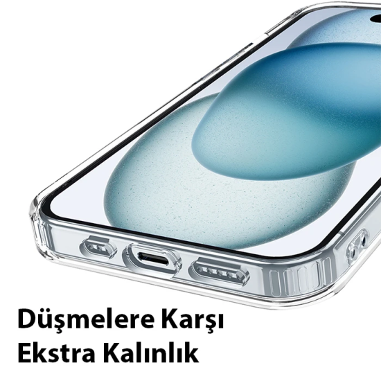Hoco iPhone 15 Plus Anti-Fall Darbe Önleyici Airbag Manyetik Magsafe S
