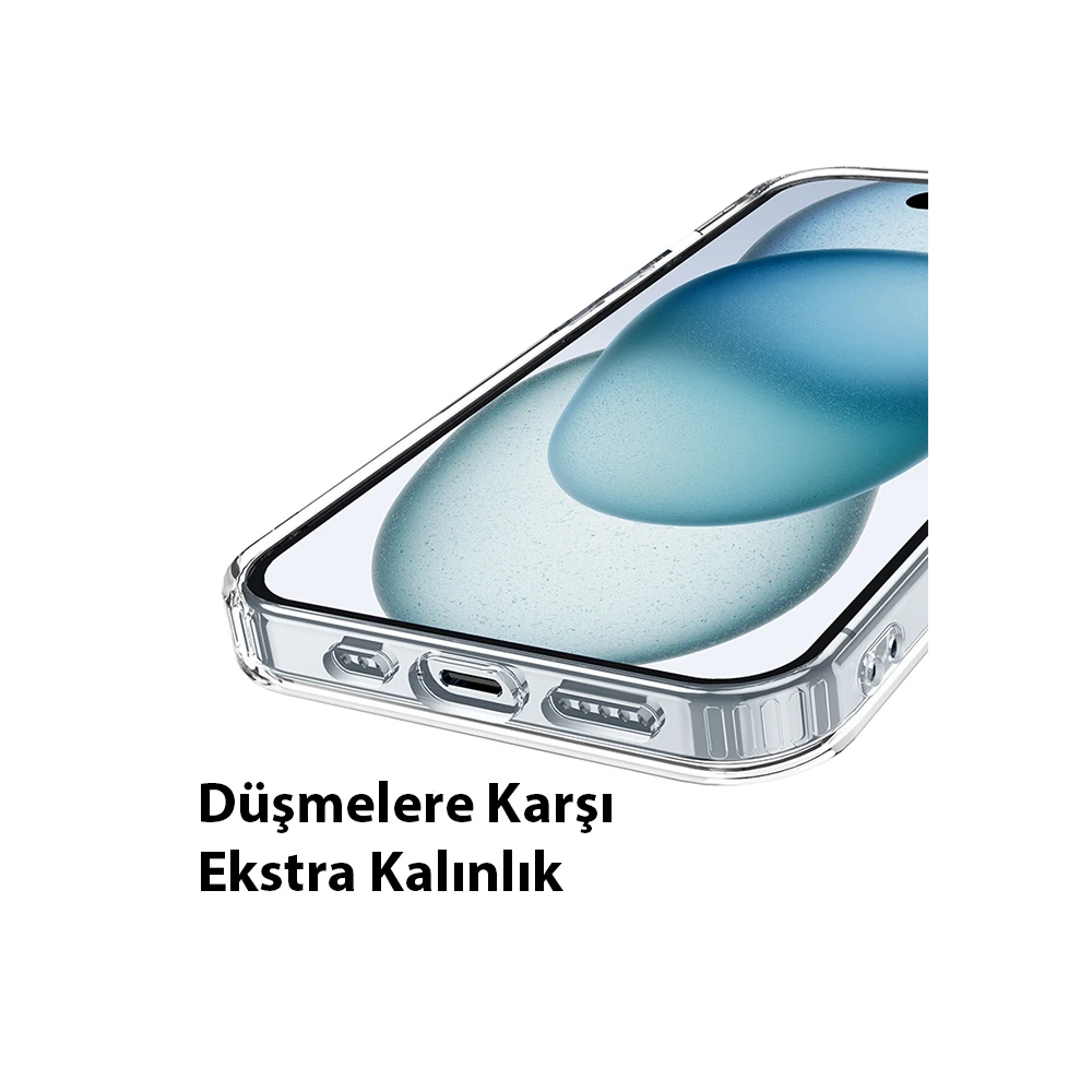Hoco iPhone 15 Plus Anti-Fall Darbe Önleyici Airbag Manyetik Magsafe S