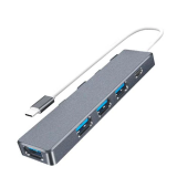 ALLY ADS-301C 5 in 1 Type C Dönüştürücü 4 Usb Portlu Adaptör Hub Çokla