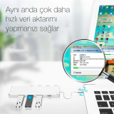 ALLY ADS-301C 5 in 1 Type C Dönüştürücü 4 Usb Portlu Adaptör Hub Çokla