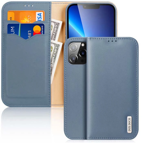 Dux Ducis iPhone 13 Pro Max Kılıf Mıknatıslı Cüzdanlı Deri Kılıf Hivo 