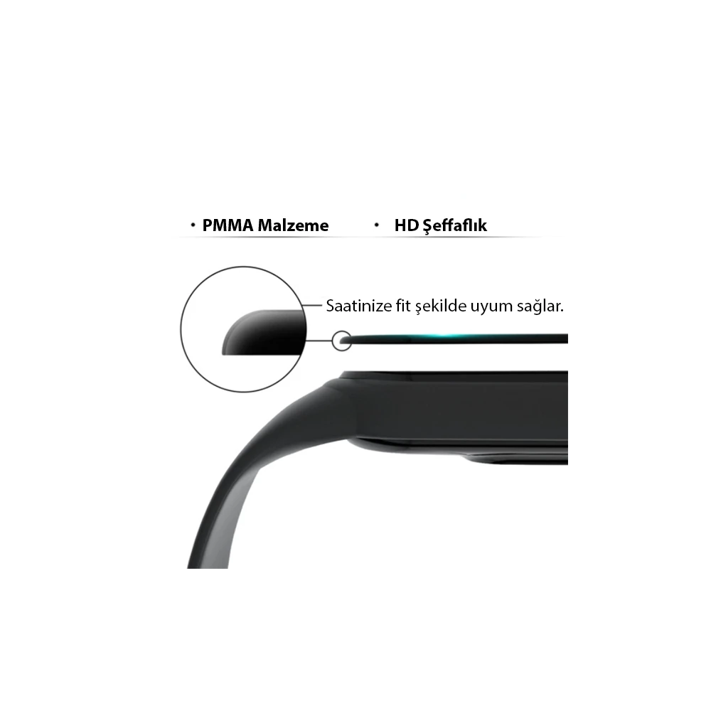 OPPO Realme Watch 2 Pro 3D Full Kaplama Ekran Koruyucu PET+PMMA