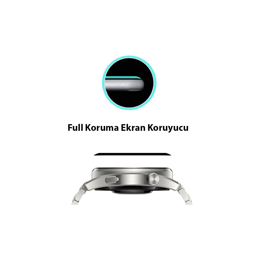 Huawei Watch 3 Pro 3D Full Kaplama Ekran Koruyucu PET+PMMA