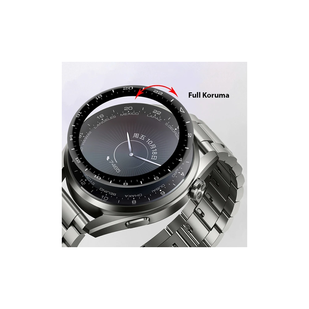 Huawei Watch 3 Pro 3D Full Kaplama Ekran Koruyucu PET+PMMA