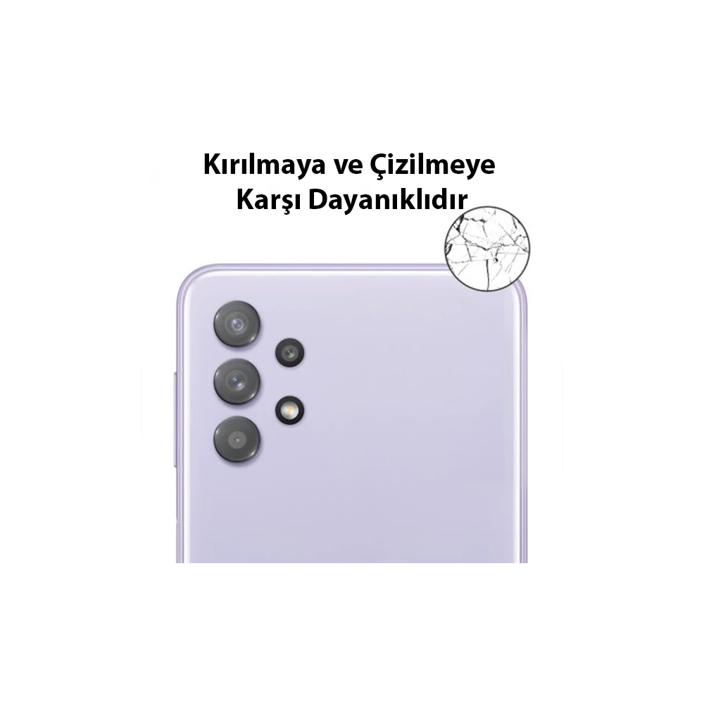 Ally Samsung Galaxy A32 4G Tempered Glass Cam Kamera Koruyucu