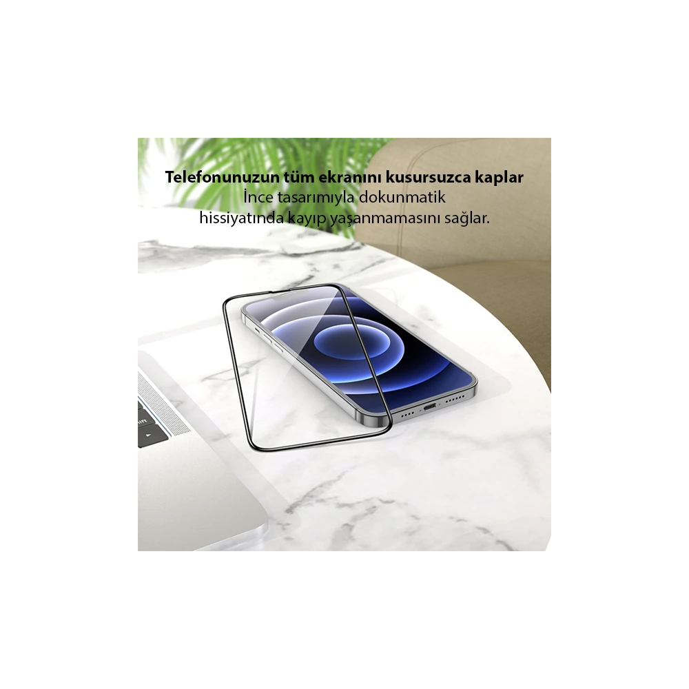 GOR iPhone 13 Mini 5.4 9D Hardening Tempered Full Cam Ekran Koruyucu