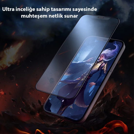 GOR iPhone 12-12 Pro 6.1 9D Hardening Tempered Full Cam Ekran Koruyucu