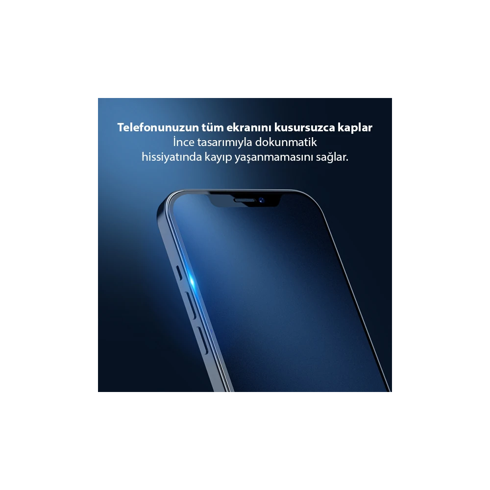 GOR iPhone 12-12 Pro 6.1 9D Hardening Tempered Full Cam Ekran Koruyucu