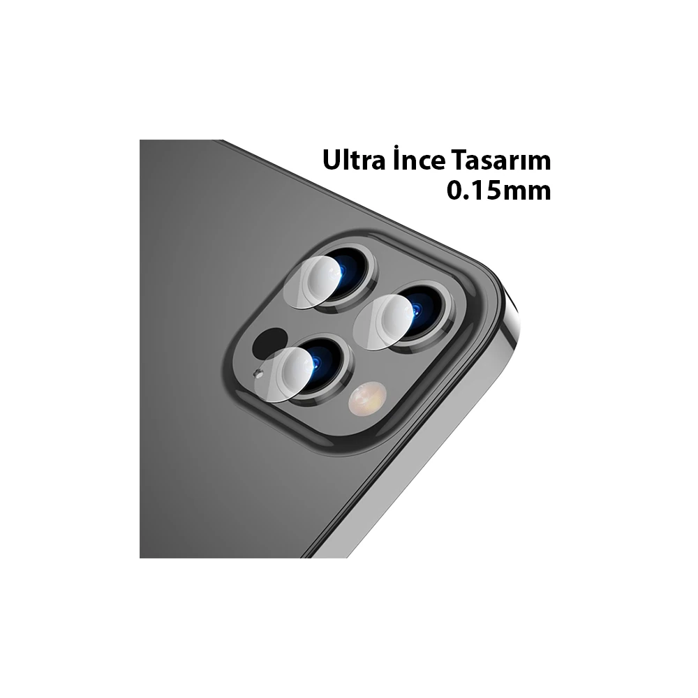 ALLY İPhone 13 Pro-13 Pro Max Tempered Glass Cam Kamera Koruyucu