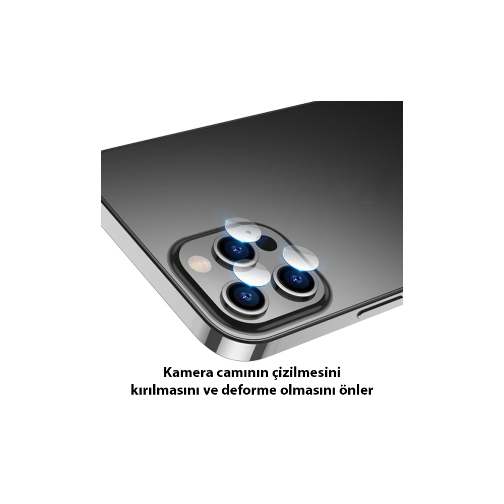 ALLY İPhone 13 Pro-13 Pro Max Tempered Glass Cam Kamera Koruyucu