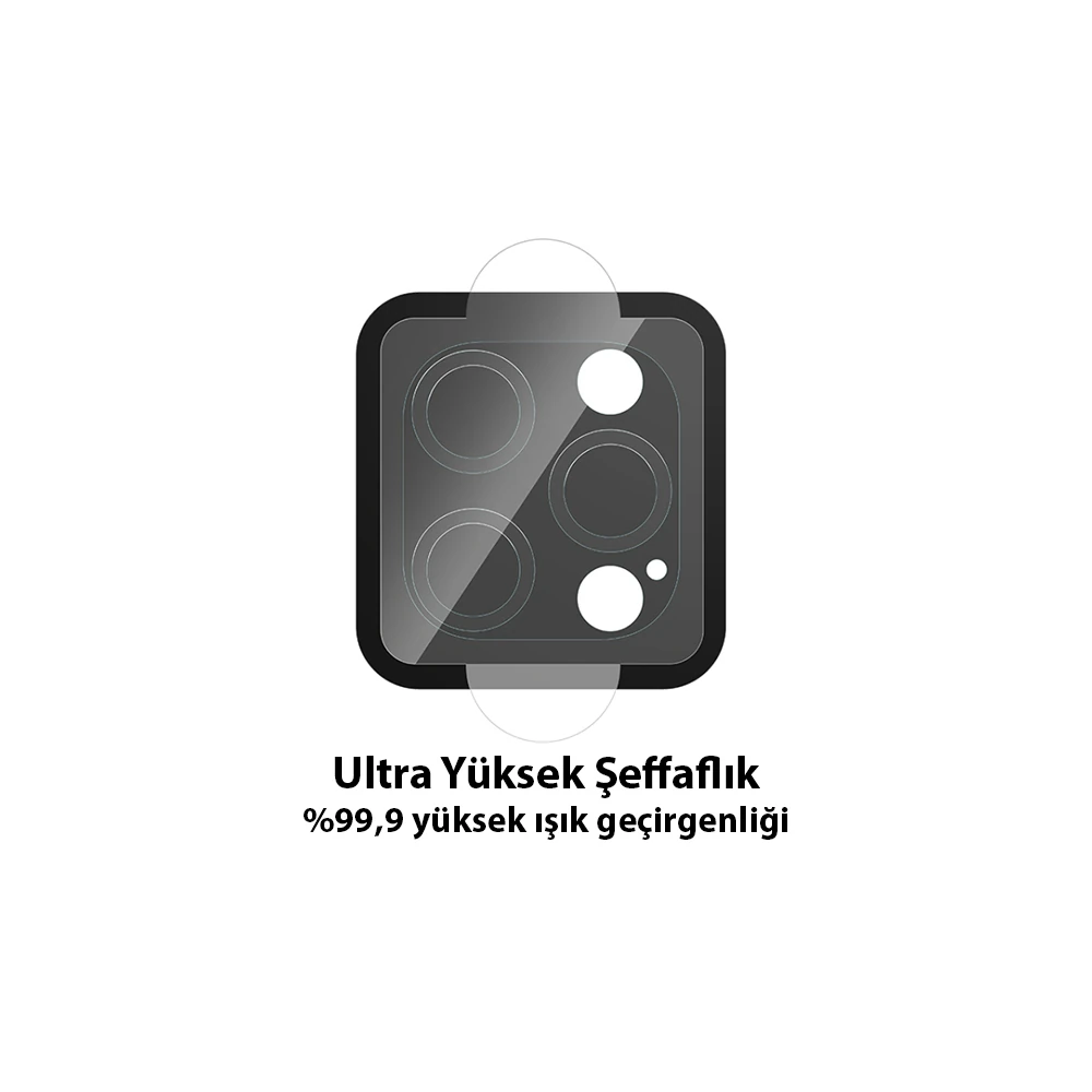 ALLY İPhone 13 Pro-13 Pro Max Tempered Glass Cam Kamera Koruyucu