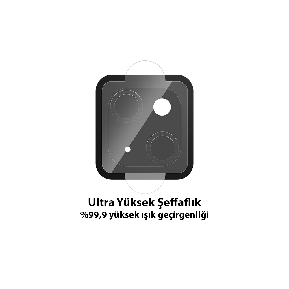 ALLY İPhone 13-13 Mini Tempered Glass Cam Kamera Koruyucu