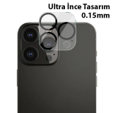 ALLY İPhone 13 Pro-13 Pro Max 3D Full Tempered Glass Cam Kamera Koruyu