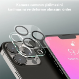 ALLY İPhone 13 Pro-13 Pro Max 3D Full Tempered Glass Cam Kamera Koruyu