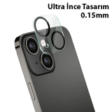 ALLY İPhone 13-13 Mini 3D Full Tempered Glass Cam Kamera Koruyucu