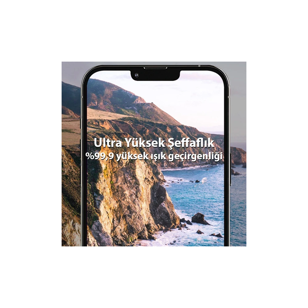 ALLY İPhone 13-13 Mini 3D Full Tempered Glass Cam Kamera Koruyucu