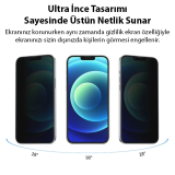 ALLY İPhone 13 Mini 3D Full Privacy Gizlilik Cam Ekran Koruyucu Anti-S