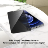 ALLY İPhone 13 Mini 3D Full Privacy Gizlilik Cam Ekran Koruyucu Anti-S