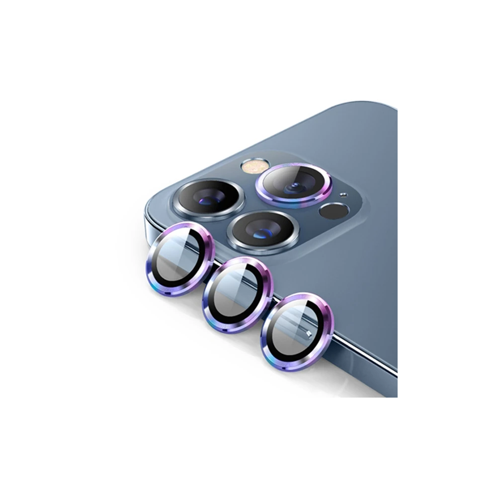 ALLY İPhone 13 Pro -13 Pro Max 3D Metal Çerçeveli Kamera Lens Koruyucu
