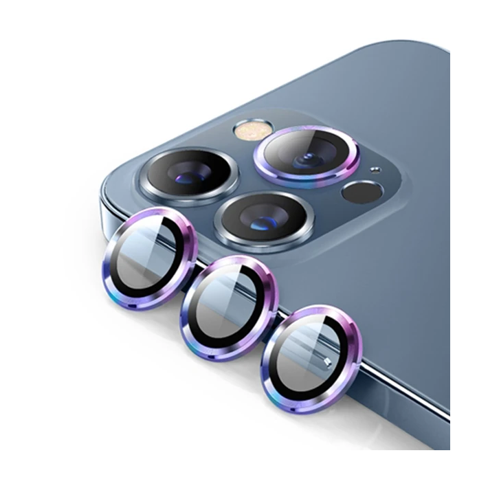 ALLY İPhone 13 Pro -13 Pro Max 3D Metal Çerçeveli Kamera Lens Koruyucu
