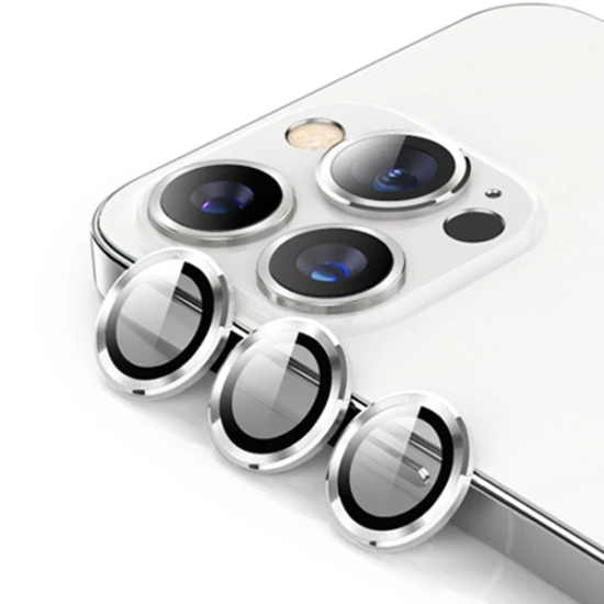 ALLY İPhone 13 Pro -13 Pro Max 3D Metal Çerçeveli Kamera Lens Koruyucu