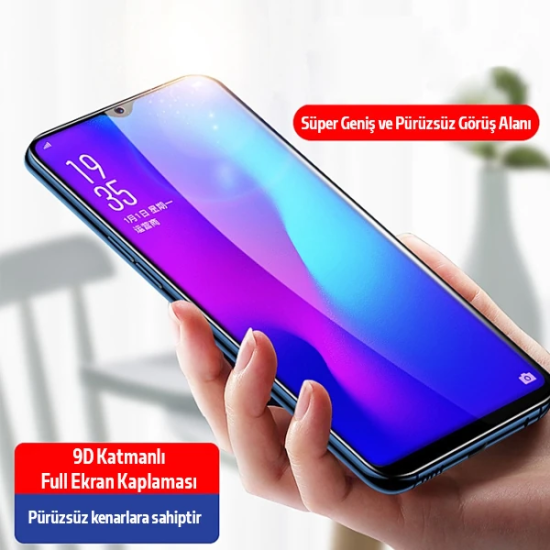 Ally OPPO Realme C21 Full Glue-Tempered Cam Ekran Koruyucu
