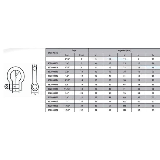 Ennalbur M16 Omega Zincir Kilidi 5/8 ( 2 Adet )