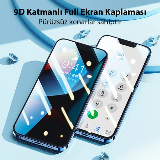 Ally iPhone 13 Pro Max 6.7 Full Glue-Tempered Cam Ekran Koruyucu