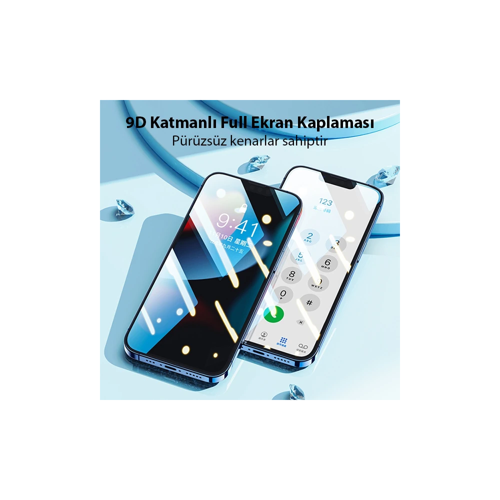 Ally iPhone 13 Pro Max 6.7 Full Glue-Tempered Cam Ekran Koruyucu