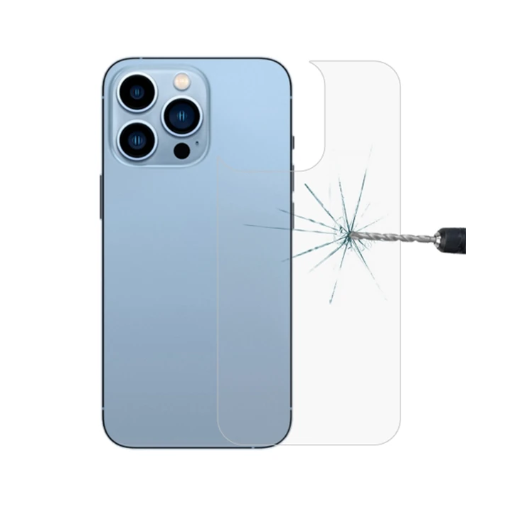 Ally iPhone 13 Pro Max 6.7 Tempered Şeffaf Arka Cam Koruyucu
