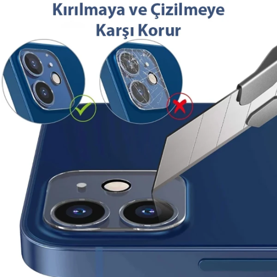 GOR İPhone 13 /13 Mini Best Full Tempered Cam Kamera Koruyucu 2Adet Se