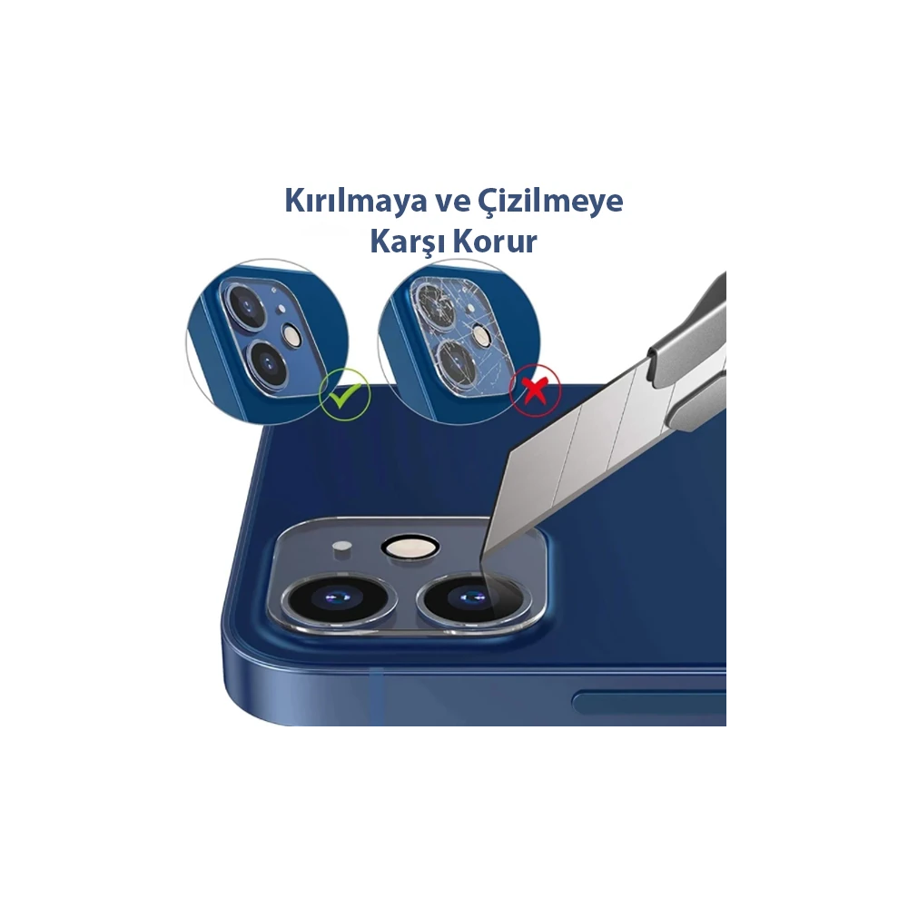 GOR İPhone 13 /13 Mini Best Full Tempered Cam Kamera Koruyucu 2Adet Se