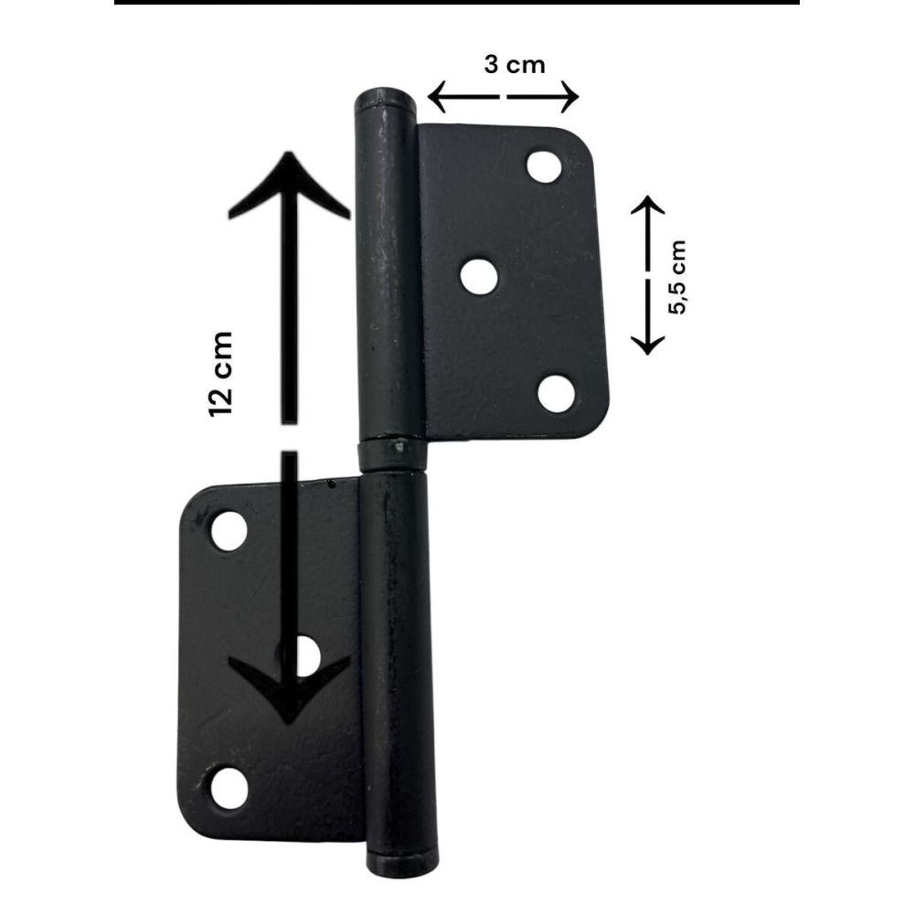 Ennalbur 12 cm Siyah Yönsüz Cerman Menteşe