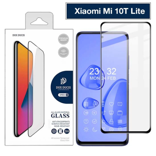 Dux Ducis Xiaomi Mi 10T Lite Tempered Cam Ekran Koruyucu 9D Full Kapla