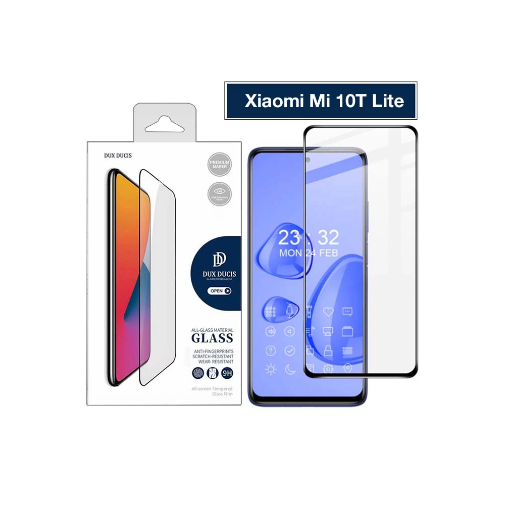 Dux Ducis Xiaomi Mi 10T Lite Tempered Cam Ekran Koruyucu 9D Full Kapla