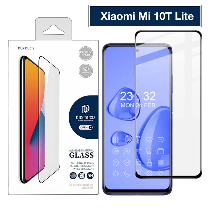 Dux Ducis Xiaomi Mi 10T Lite Tempered Cam Ekran Koruyucu 9D Full Kapla